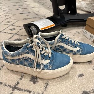 Vans Blue and White Women's Sneakers